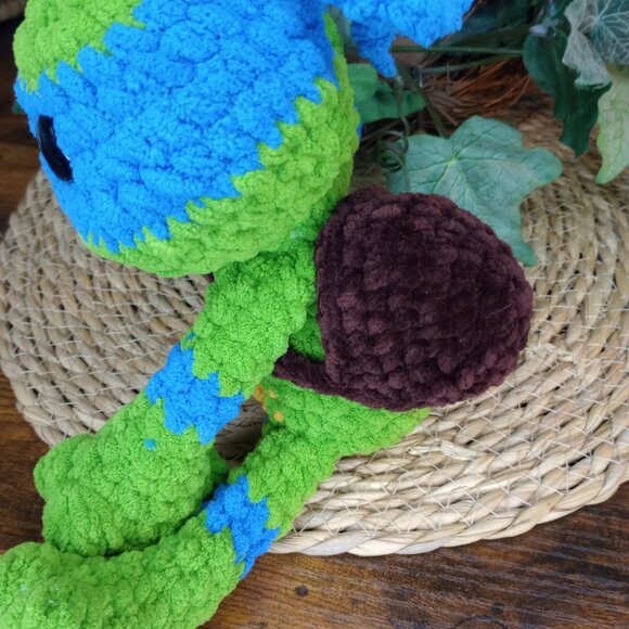 Turtle Power in Blue! Crochet Plushie Handmade by ME! - Picture 4 of 6